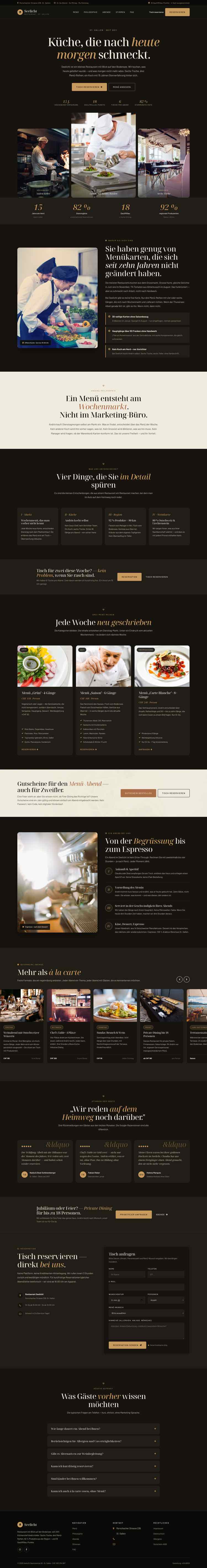 Restaurant, Beispielseite Webdesign Schweizer Mittelstand